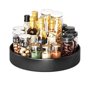 厨房旋转调料置物架家用台面调味料瓶多功能专用油盐酱醋收纳盒子