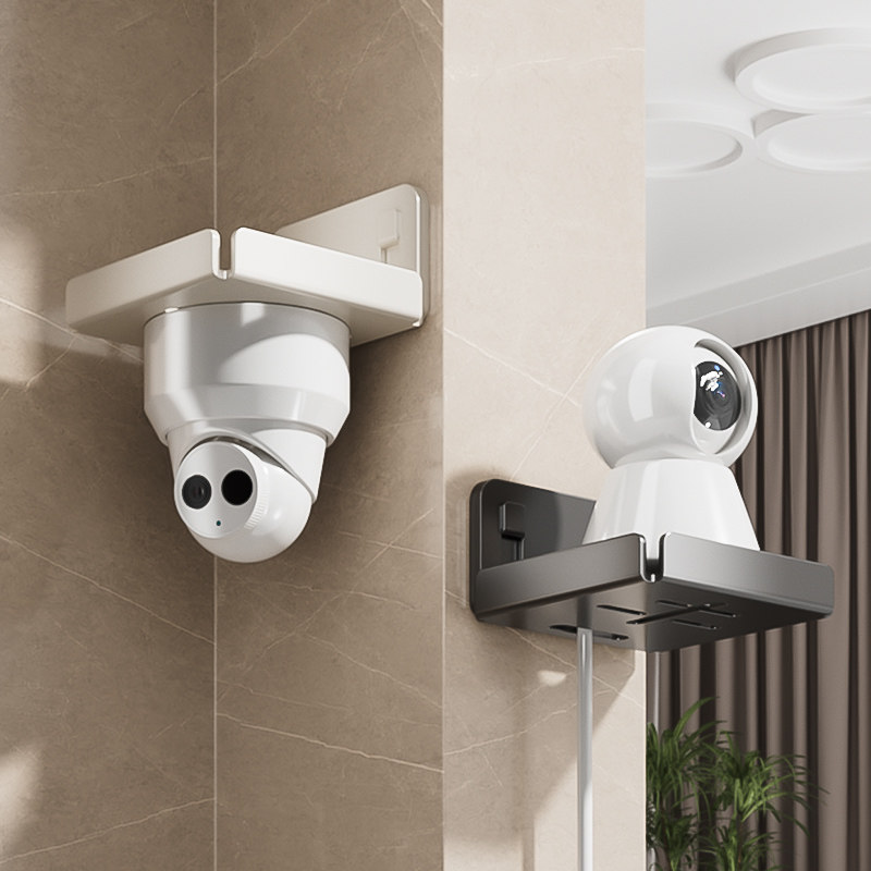 监控支架免打孔摄像头置物架家用室内室外路由器放置架子萤石小米