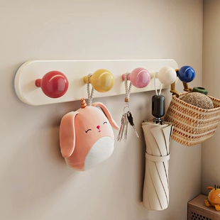 免打孔多巴胺门后挂钩创意卡通吸盘挂衣钩玄关儿童房挂衣架粘钩