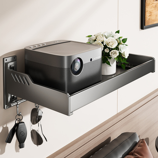 投影仪支架壁挂置物架墙上免打孔机顶盒托架固定路由器收纳放置架