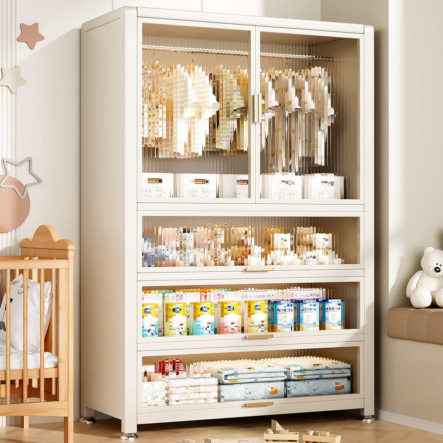 儿童衣柜简易家用落地婴儿用品置物架宝宝玩具零食整理储物收纳柜,收纳整理,收纳柜,淘宝优惠券,粉丝福利购,淘宝优惠卷