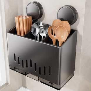 吸盘筷筒新款高颜值筷子收纳盒壁挂式家用筷子筒笼厨房筷子置物架