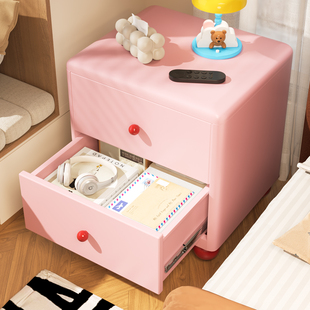 铁艺床头柜2025新款卧室无甲醛钢制简易收纳柜抽屉式家用储物柜子