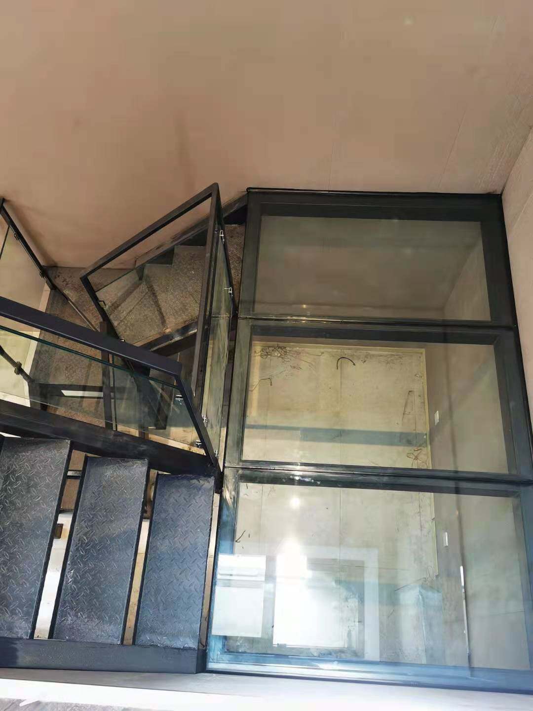 通州台湖夹胶钢化玻璃阁楼楼梯玻璃护栏室内玻璃匝道方钢结构焊接