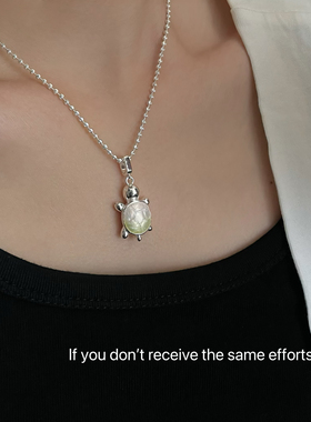 S925纯银彩色渐变贝壳乌龟万能扣吊坠小众设计高级时尚ins潮流