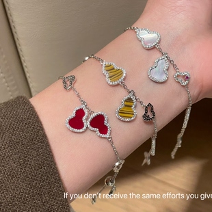 S925纯银爆款 福禄白贝葫芦手链红玛瑙小葫气质轻奢宫廷风高级