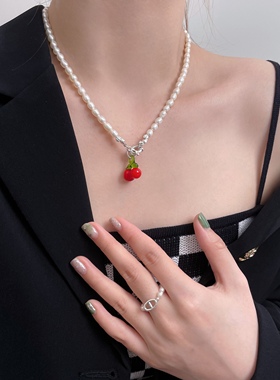 珍珠项链S925纯银珍珠女