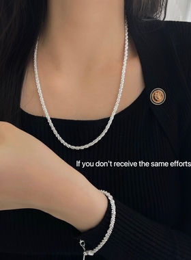 S925纯银波光粼粼简约小众ins