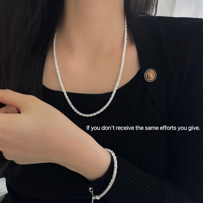 S925纯银波光粼粼简约小众ins