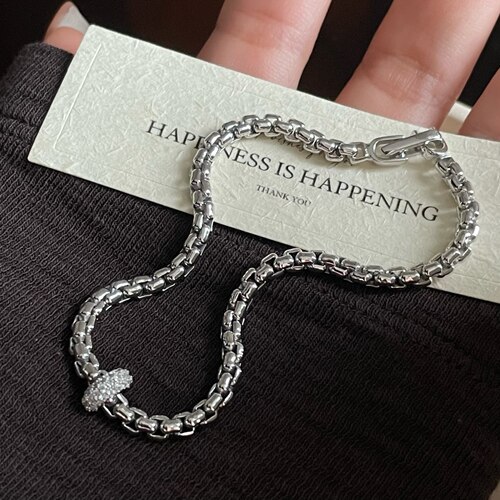 S925纯银中古葡萄藤手链女轻奢高级感复古小众设计手环小红书爆款