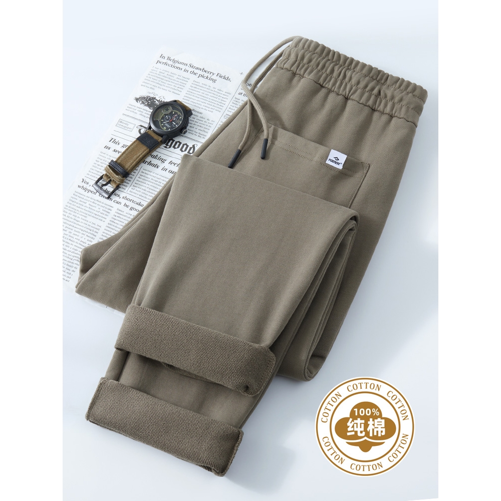 400g重磅纯棉休闲裤男款2025秋冬