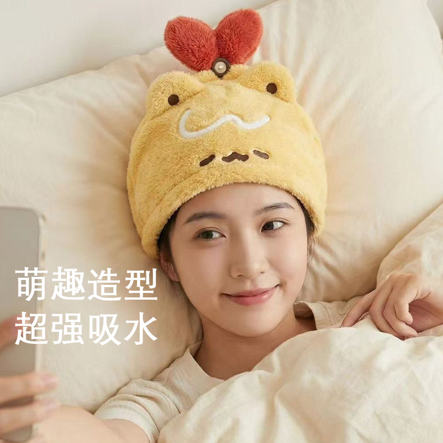 干发帽超强吸水速干女冬季新款珊瑚绒加厚毛巾抗菌加厚洗头不掉毛