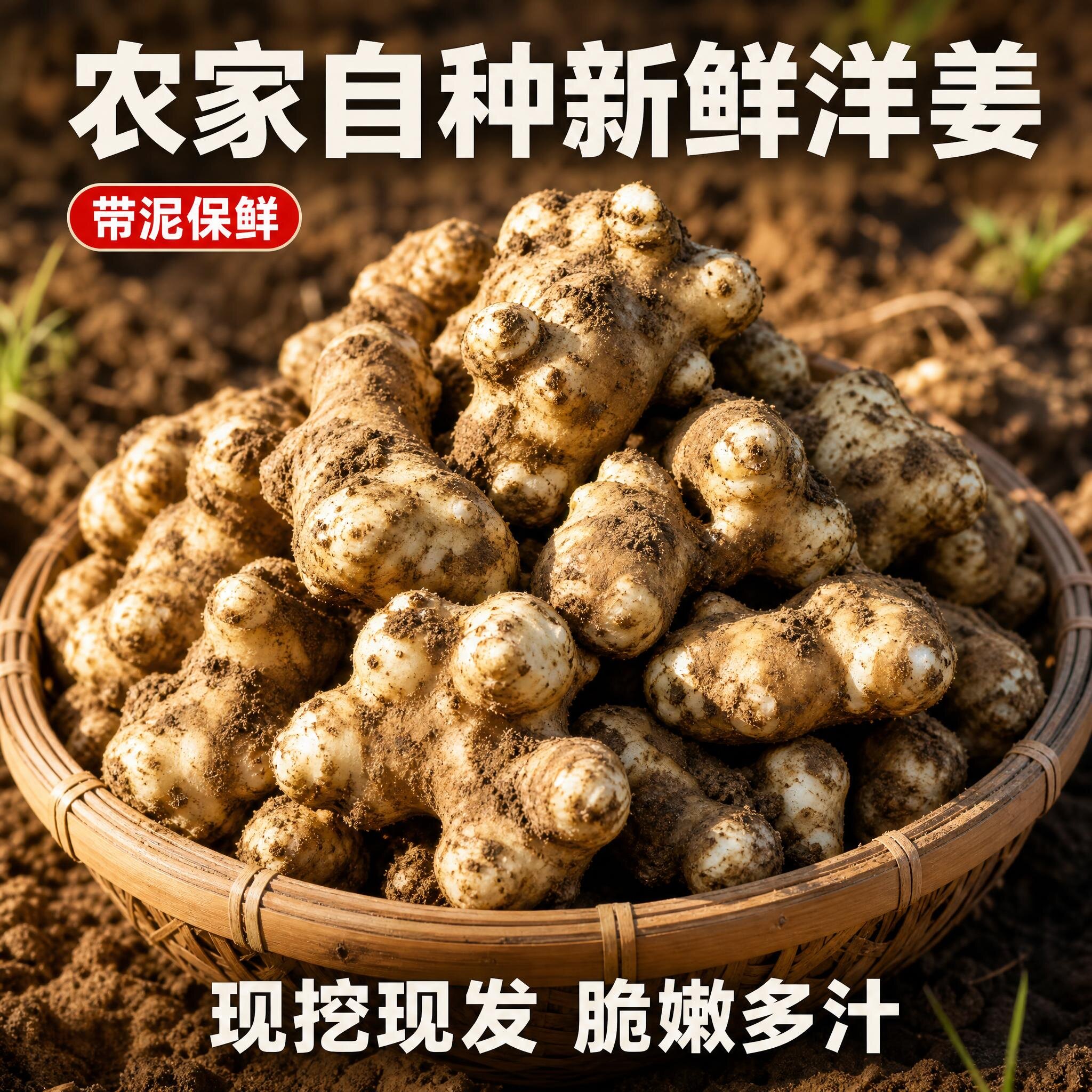 新鲜洋姜现挖现发农家自种脆嫩鬼子姜可腌泡菜酱菜当季生鲜蔬菜