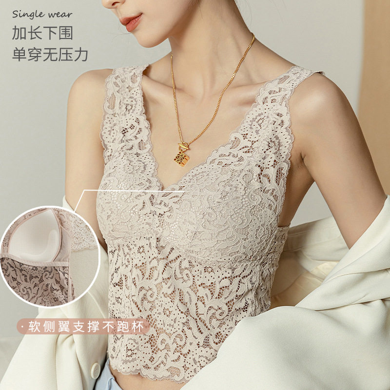 性感无钢圈运动聚拢免穿文胸背心