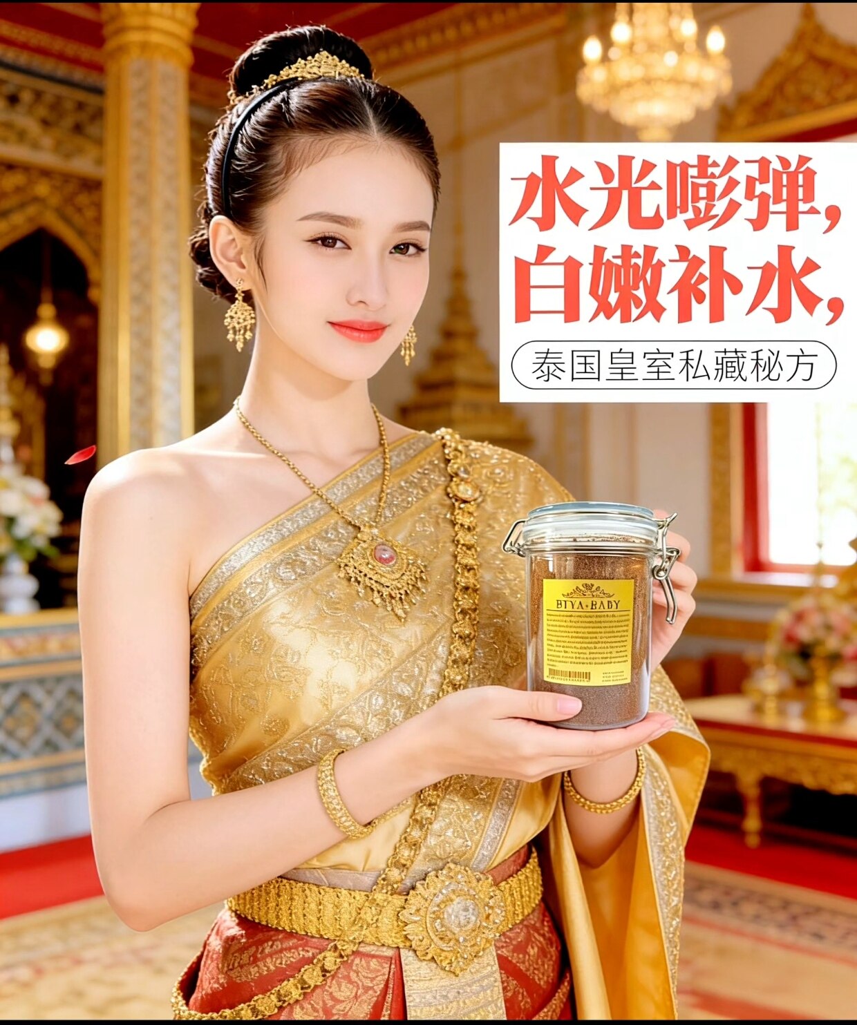 泰国海藻面膜女小颗粒天然美纯补水保湿白嫩收缩毛孔祛痘提亮正品