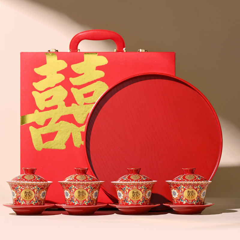 景德镇国潮结婚喜碗对碗婚礼