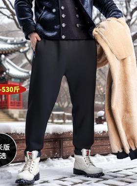 高个子加长款加肥加大码加绒加厚羊羔绒冬季保暖卫裤190cm2米宽松