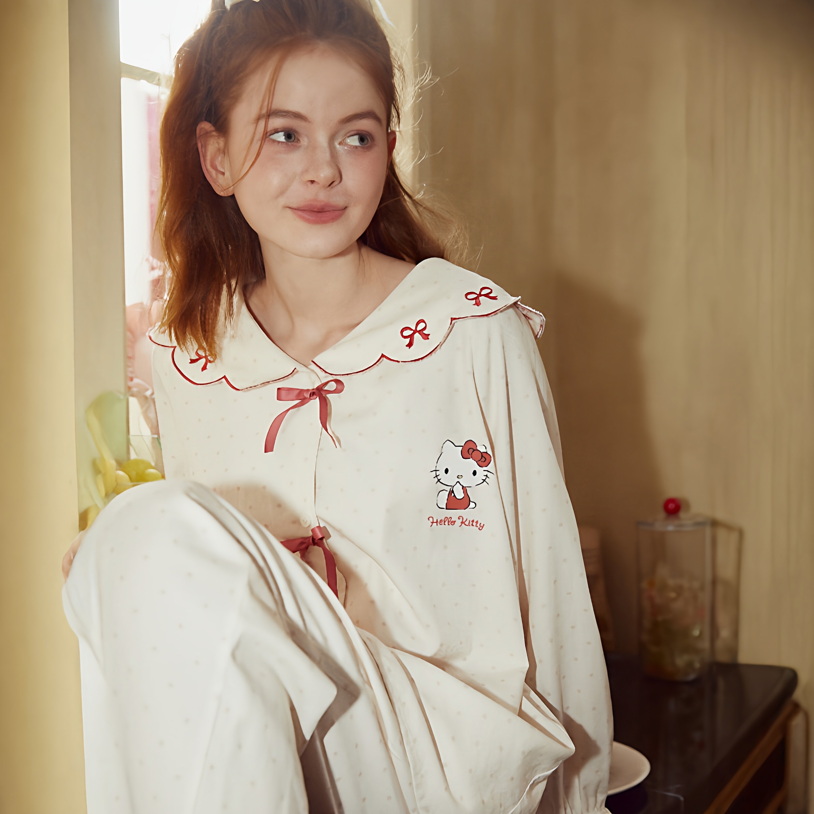 Cukoo果家同款睡衣Hellokitty系列25新款甜美娃娃领可外穿家居服