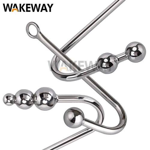 WAKEWAY Anal Hook Stainless Steel Sex Toys for Man Metal