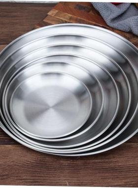 Korean stainless steel thickened plate golden coffee shop tr