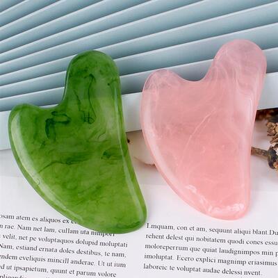 Natural Jade Stone Gua Sha Massage Board Rose Quartz Guasha