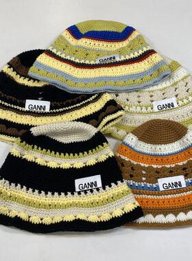 new crochet hollowed out knitted woolen hat women's spri