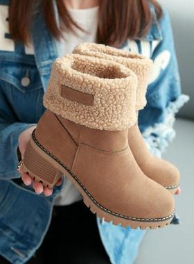 Womens Boots Female Winter Shoes Fur Snow Boots Warm Plush W