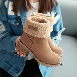 Womens Boots Female Winter Shoes Fur Snow Boots Warm Plush W