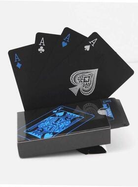 Quality Plastic PVC Poker Waterproof Black Playing Cards Cre