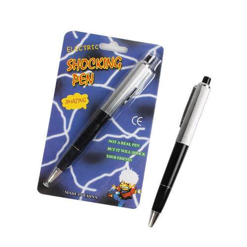 1pc Fancy Ball Point Pen Shocking Electric Shock Toy Gift Jo