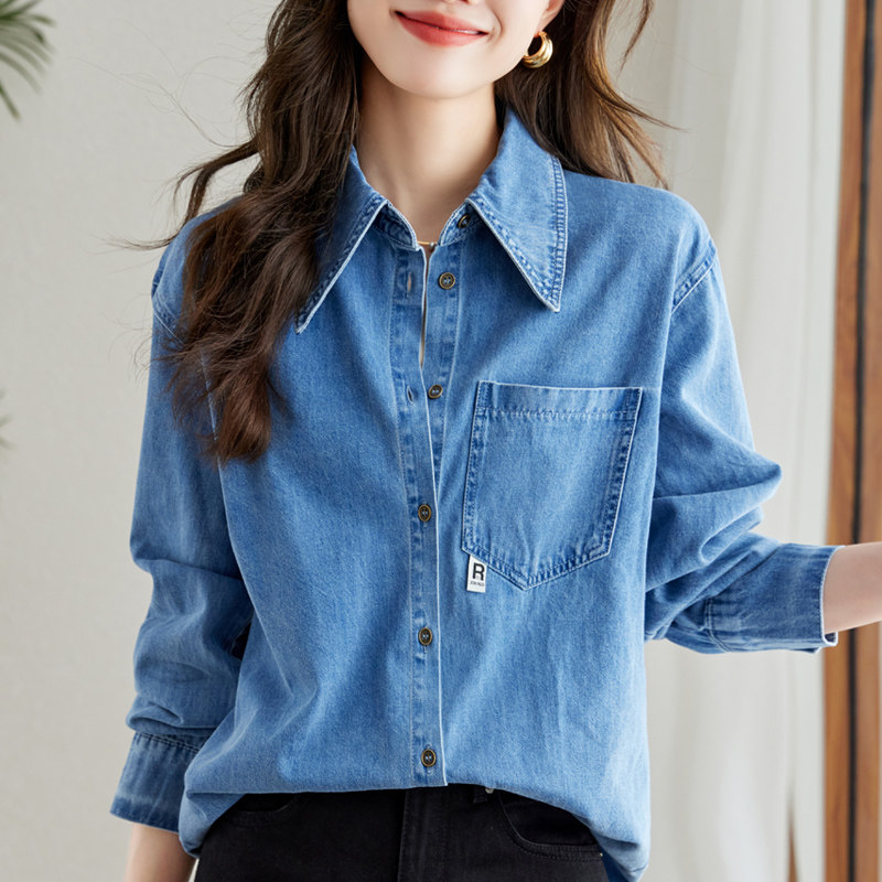 牛仔衬衫女秋2025新款长袖外套