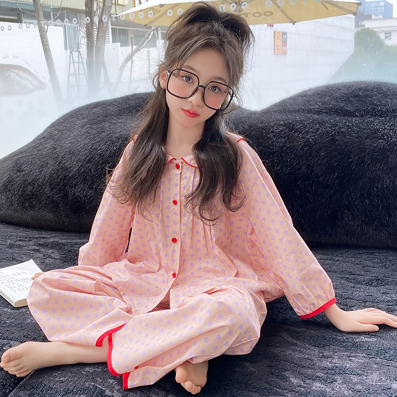 女童睡衣春秋款2025新款儿童装