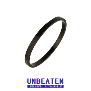 UNBEATEN黑素圈鈦鋼手鐲男ins小眾設(shè)計(jì)簡約學(xué)生手飾情侶閨蜜手環(huán)