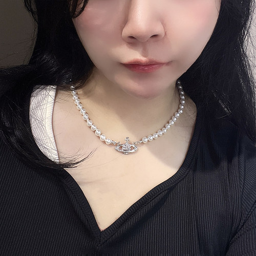 西太后土星星球珍珠轻奢项链女