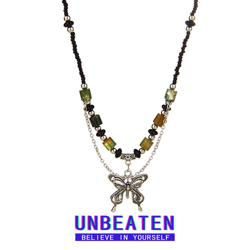 unbeaten女新中式复古蝴蝶项链