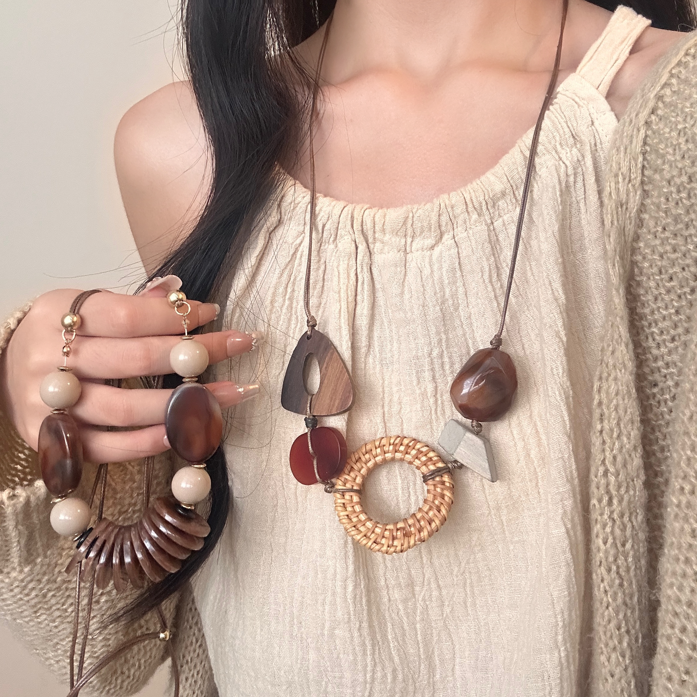 文艺复古民族风波西米亚长款项链