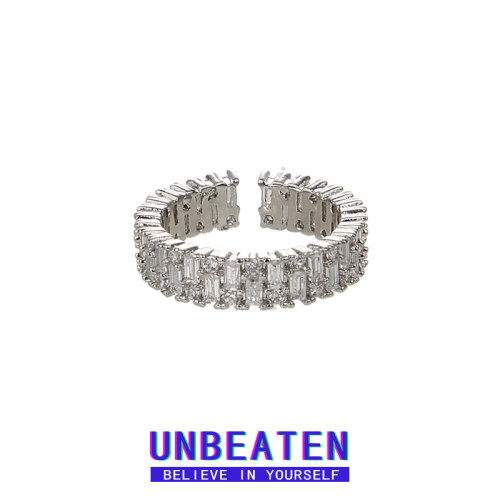 unbeaten超闪锆石轻奢小众戒指女