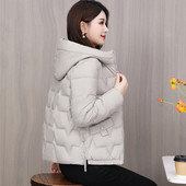 棉服女2025新款 轻薄小棉袄 秋冬季 羽绒棉衣中老年妈妈装 外套短款