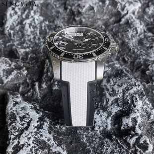 642 适配浪琴康卡斯表带柔软硅胶男款 781 740 641胶带21mm L3.742