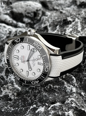 适配欧米茄海马300表带OMEGA海马300m硅胶橡胶手表带