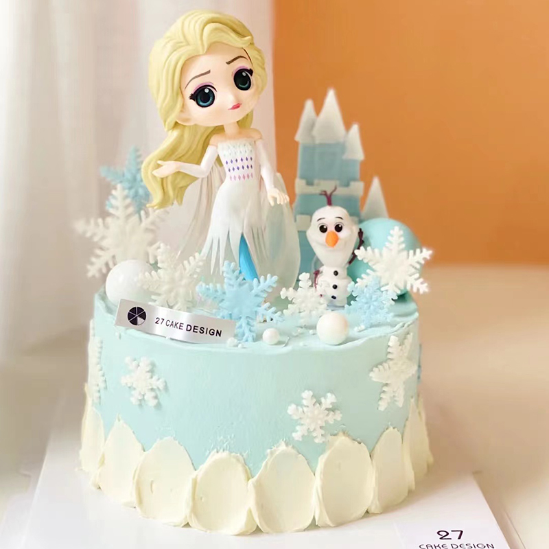 艾莎生日蛋糕装饰摆件爱莎