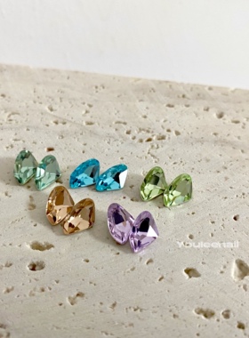 10颗装Youleenail美甲宝石钻斧头彩色钻小猴子同款6.4x10mmK9材质