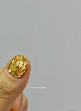 Youleenail 美甲亮片闪粉金色亮片 吉巴罗沙金色
