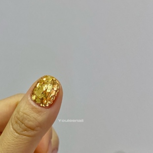Youleenail 美甲亮片闪粉金色亮片 吉巴罗沙金色