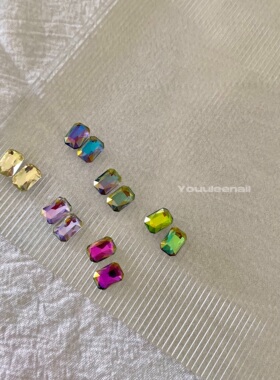 Youleenail 美甲长方八角钻彩色高品质 平底钻