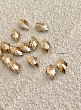 美甲菱形钻平底香槟色钻 进口奥地利水晶