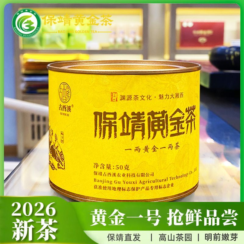 保靖黄金茶2026明前新茶50g罐装