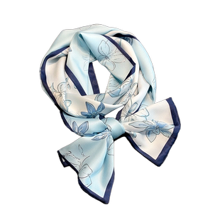 复古法式碎花丝巾小长条女细窄飘带编发丝带发带小领巾绑包腰带