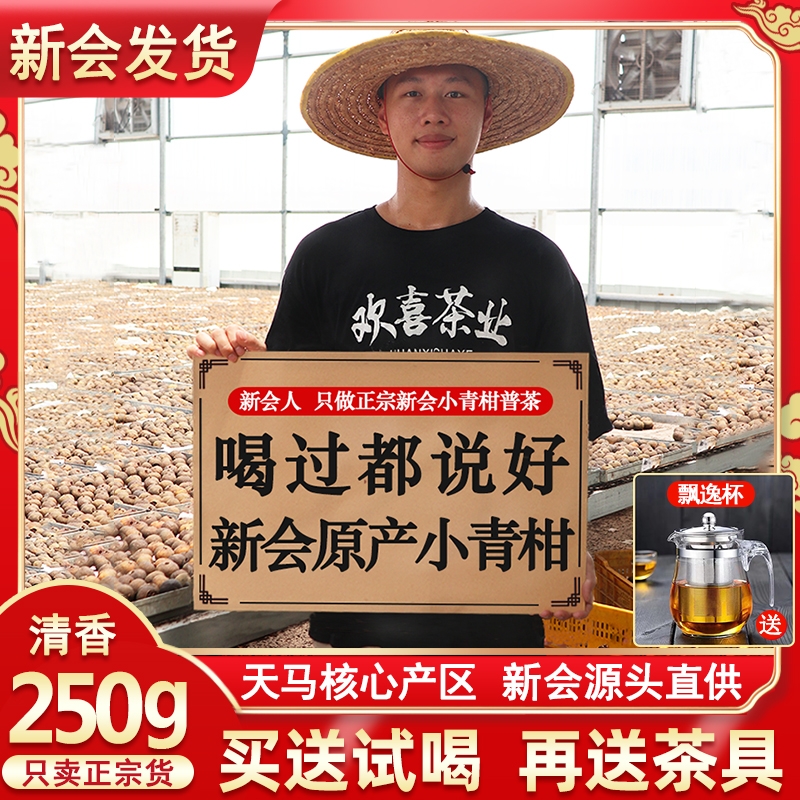 新会小青柑普洱茶熟茶茶叶陈皮特级桔普茶柑小金橘普散茶250g袋装