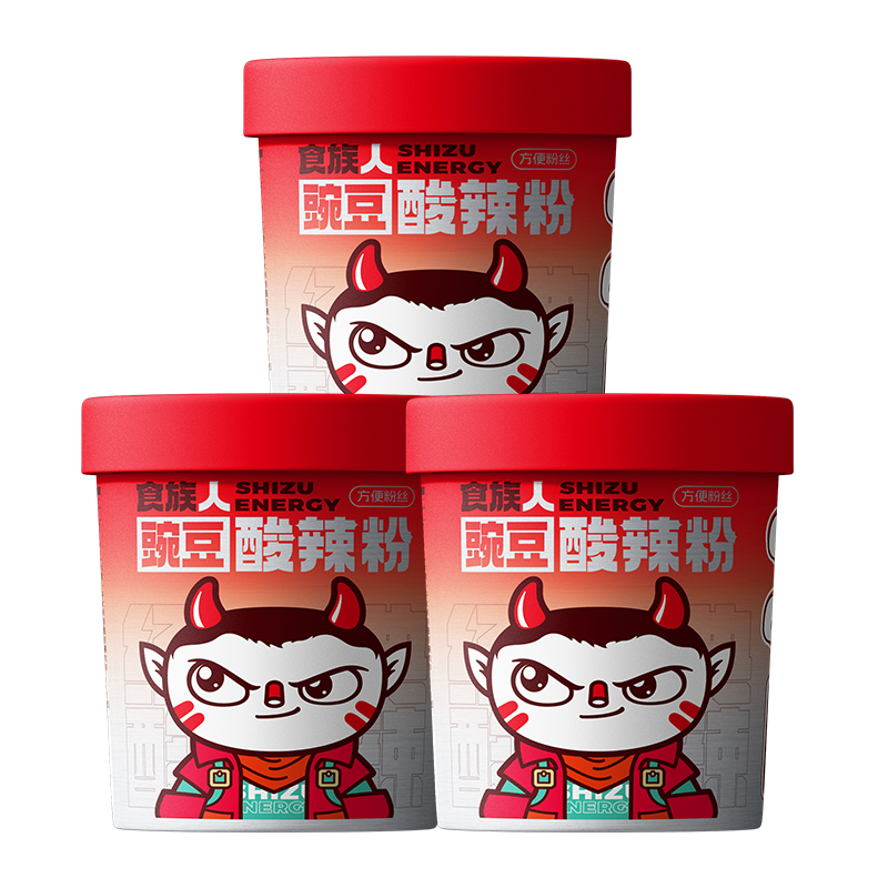 食族人豌豆酸辣粉桶装方便粉丝